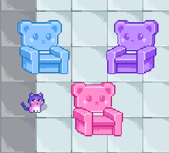 Gummy Chair Blue Animated
